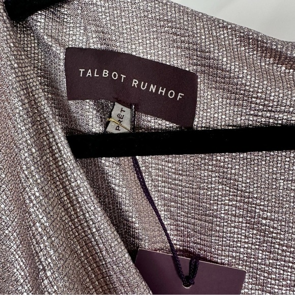 NEW Talbot Runhof Metallic Sheen Sleeveless Dress Gown in Misty Lilac Size 8 - Picture 8 of 16